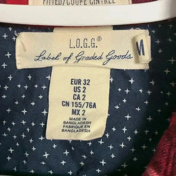 H&M lightweight flannel shirt,  size 2, 100% cotton - Picture 4 of 5